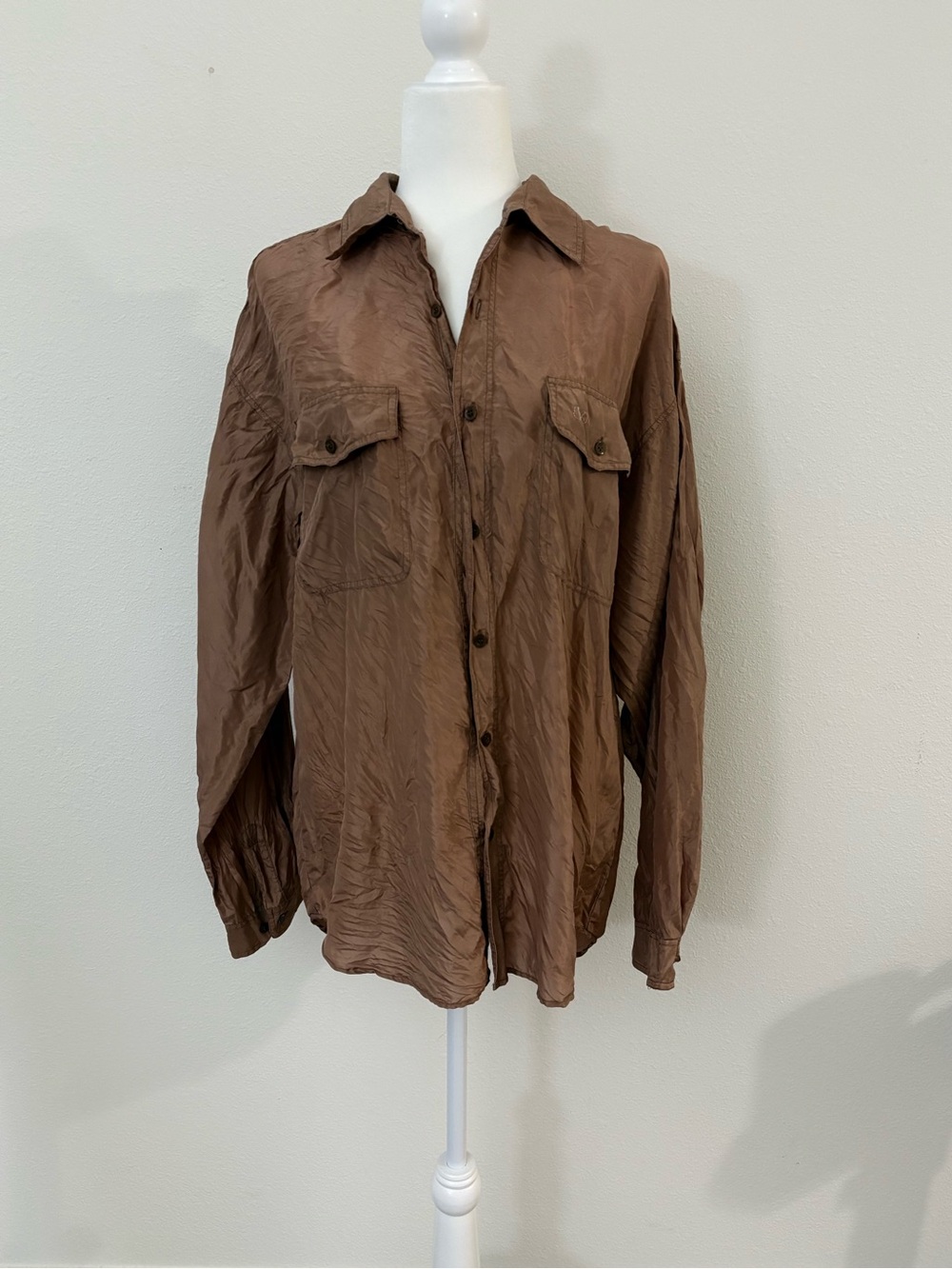 Vintage Valentino Uomo Silk Safari Shirt
